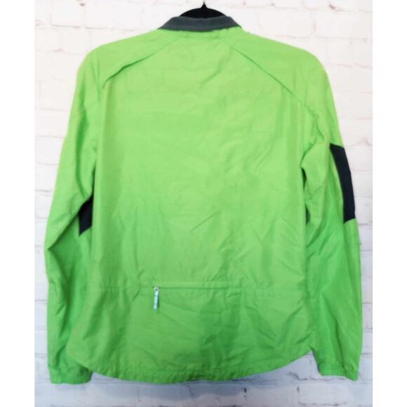 Nike Running Windbreaker Jacket Womens SZ Small Reflective Lime Neon Green - Picture 2 of 10